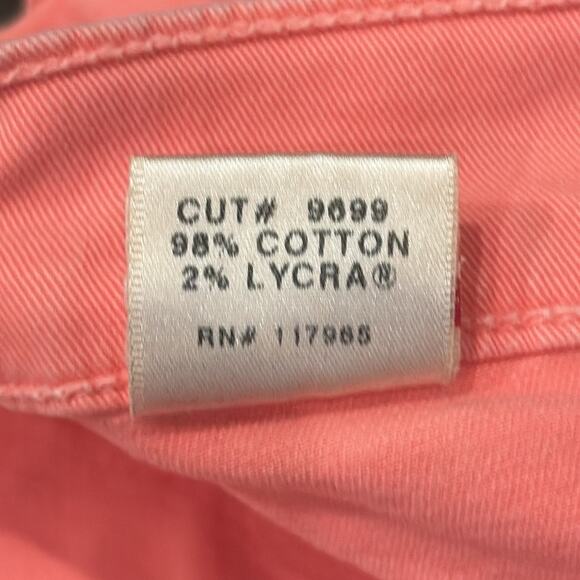 J Brand Women's Kate Skinny Jean Coral Pink Size 29 - Picture 7 of 8